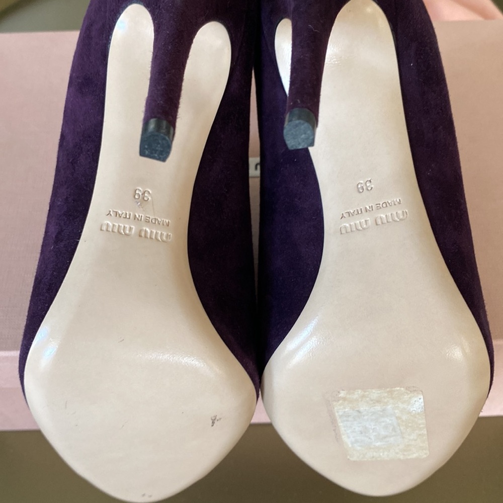 Nwb Miu Miu Suede Open Toe Slingbacks - image 5